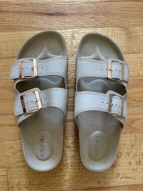 Adjustable Double-Buckle Sandals